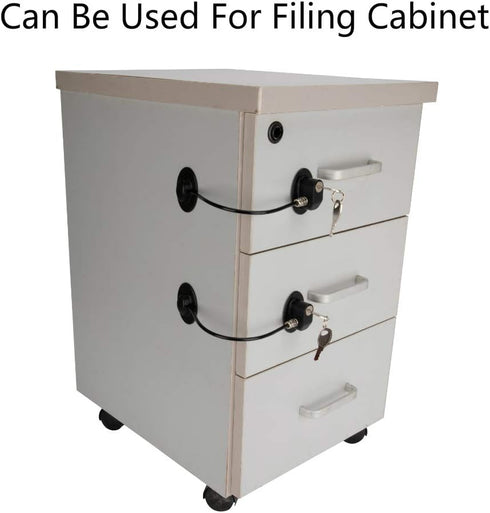 REZIPO 3 Pack Black Refrigerator Door Locks with 6 Keys, Key Locks for Fridge, Cabinet, File Drawer and More...